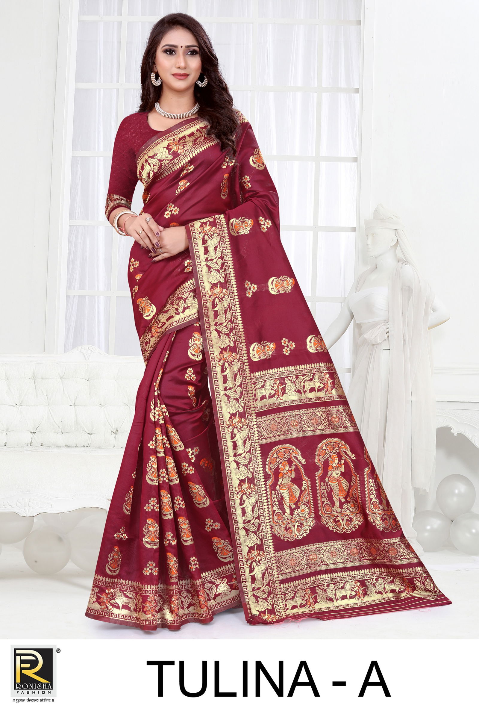 Ronisha Tulina Latest Fancy Designer Ethnic Wear Latest Saree Collection